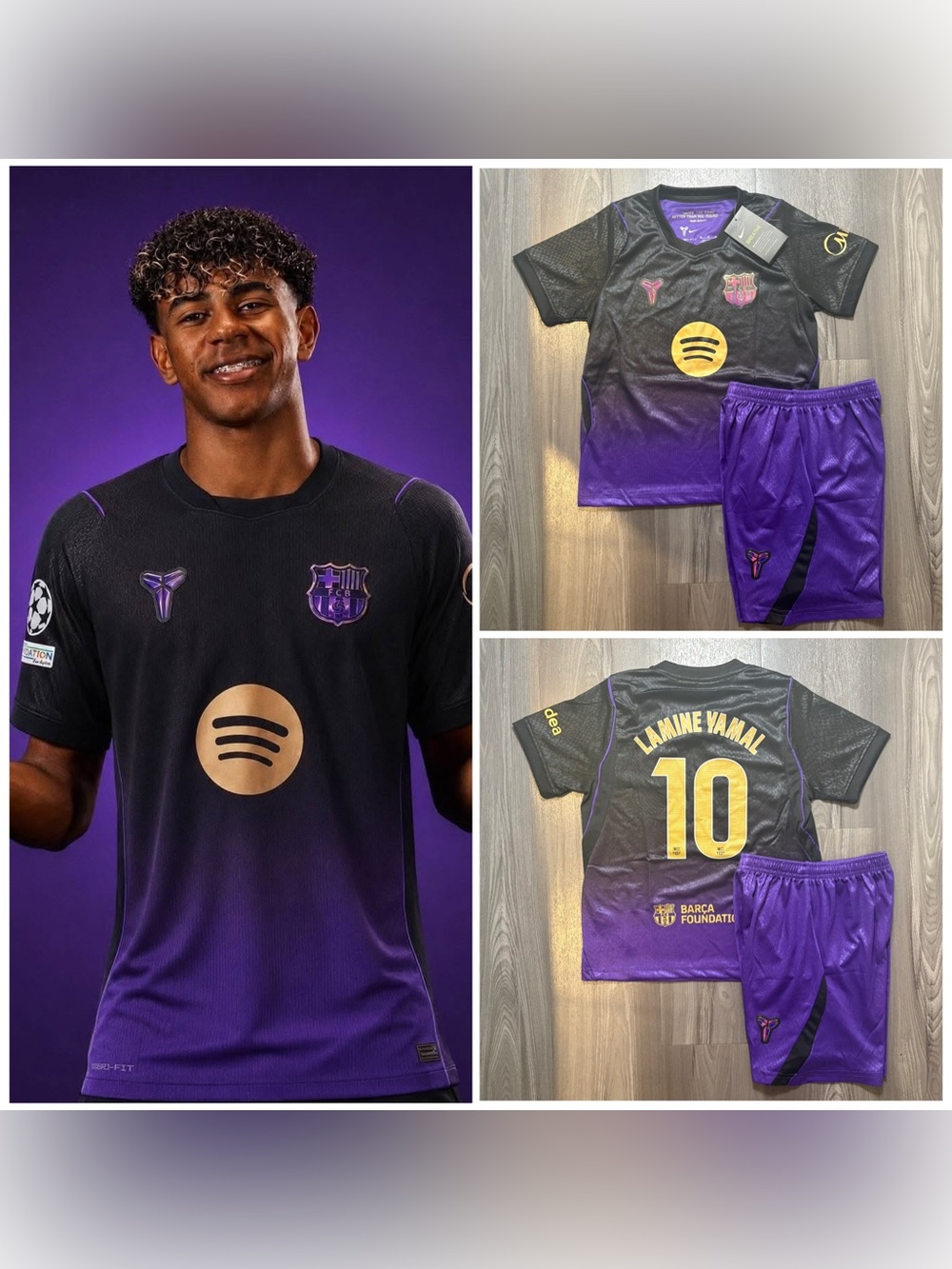 LAMINE YAMAL #10 FC Barcelona 2026-27 Away Kids Kit